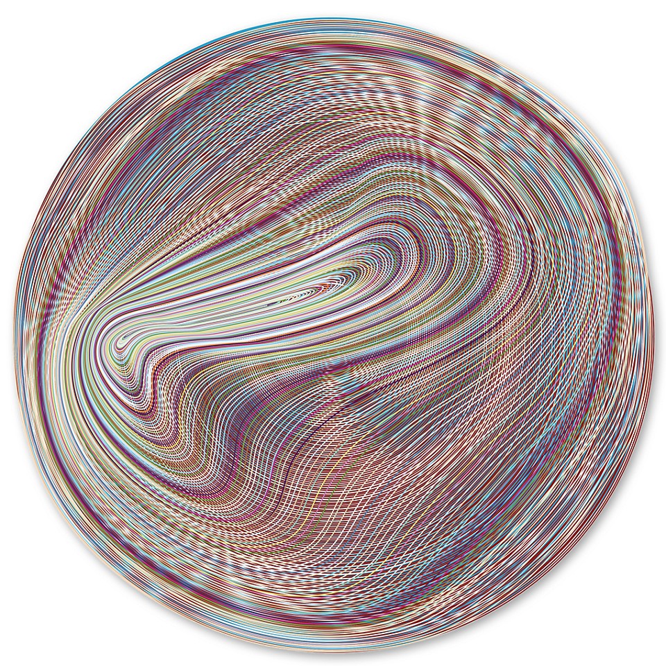 Henry Mandell, Noetic 196
Ultraviolet polymer on aluminum, 42" round