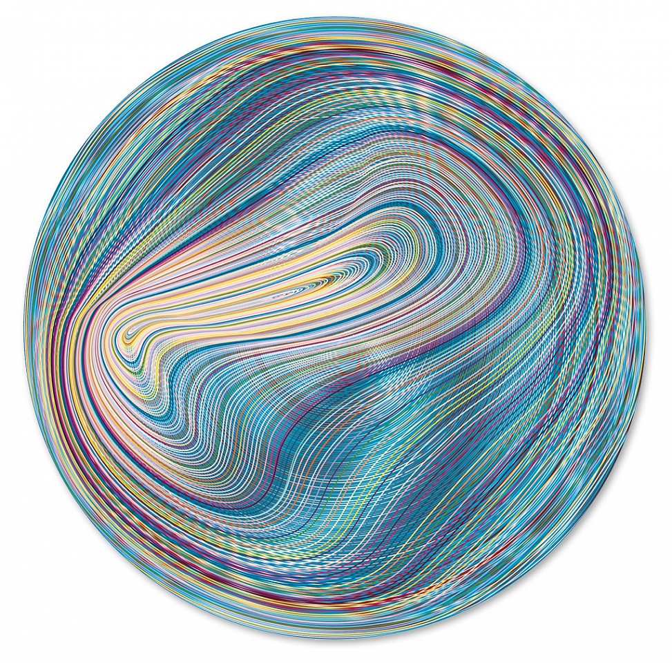 Henry Mandell, Noetic 205
Ultraviolet polymer on aluminum, 42" round