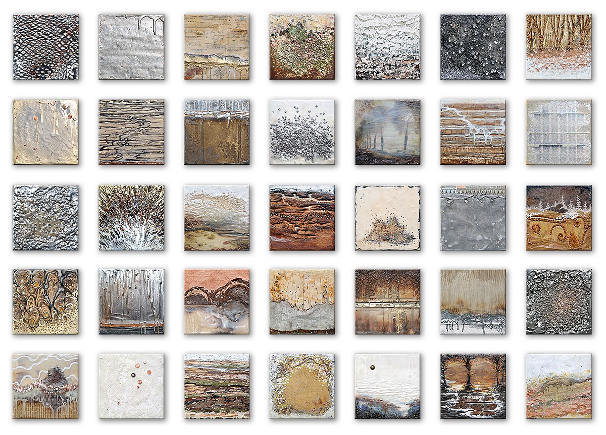 Robin Luciano Beaty, Periphery Series, No. 4 (Sold)
Encaustic & mixed media on panel, 37 x 52 1/2 in.