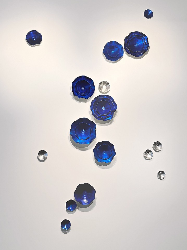 Lucrecia Waggoner, Electric Sky (Sold)
Porcelain, oil paint & platinum leaf, dimensions variable (98x60" as shown)