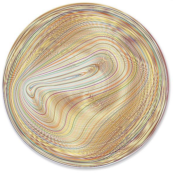 Henry Mandell, Noetic 213
UV polymer on aluminum, 42" round