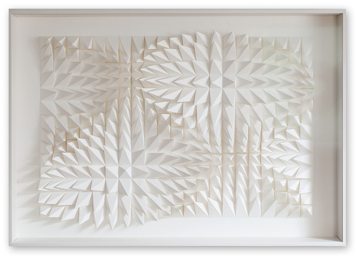 Anna Kruhelska, Untitled 259 (Sold)
Hand-folded archival paper, 28 x 40", (art may be oriented horizontally or vertically) Framed with non-reflective glass