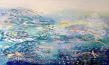 Laura Fayer -&nbsp;Victory Island (Sold) 36 x 60 in.
