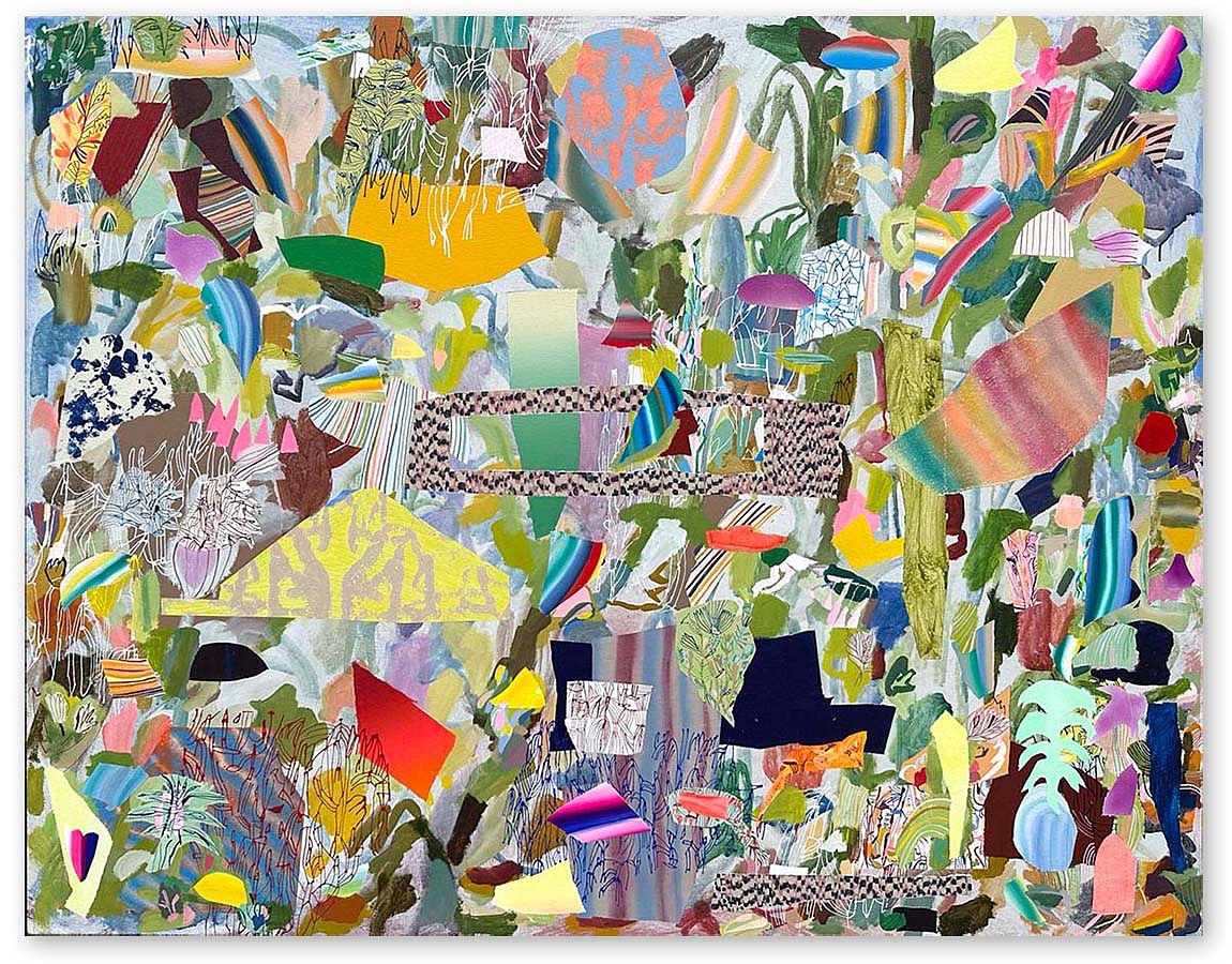 Sarah Giannobile, July II
Acrylic and aerosol on canvas, 48 x 60 in.