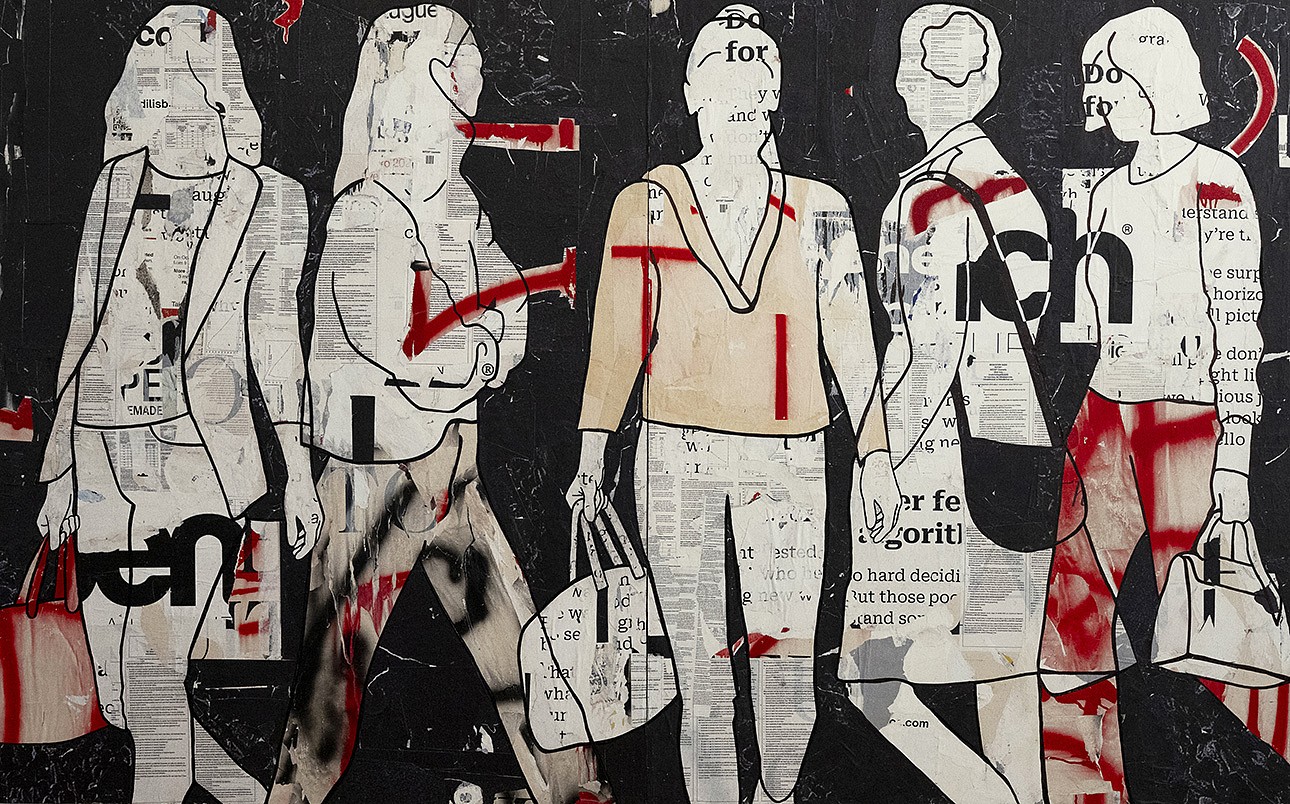 Jane Maxwell, Graffiti Girls (diptych)
60 x 96 in.