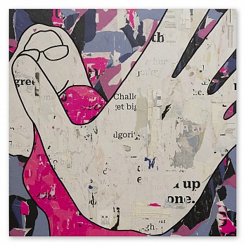 Jane Maxwell -&nbsp;In Your Face (Pink) 36 x 36 in.