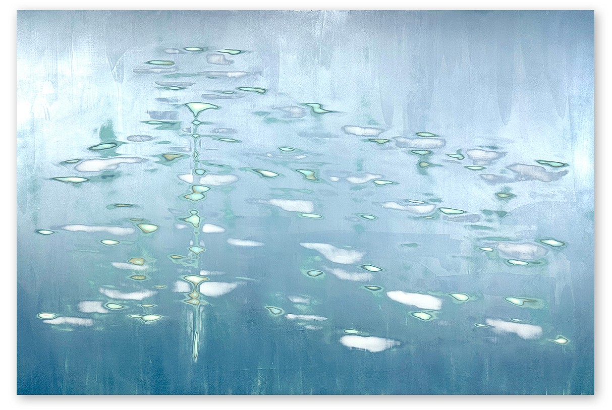 Audra  Weaser, Winter Waves
Acrylic, plaster paint & metallic pigment on panel, 40 x 60 in.