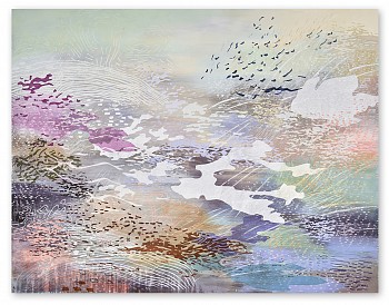 Laura Fayer -&nbsp;Map of Gentle Weather 48 x 62 in.