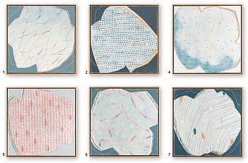 Work:&nbsp;Vue du Ciel Series 25 1/4 x 25 1/4 in. each framed (may be sold individually)