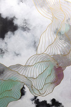 Work:&nbsp;Tracie Cheng When the Time Comes 60 x 40 in.